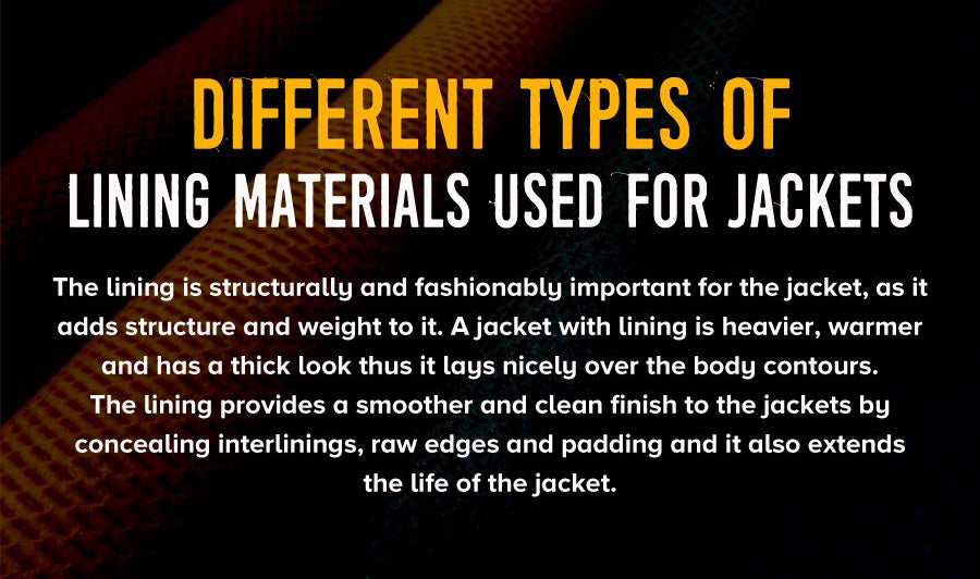 Different Types of Lining Materials Used For Jackets 