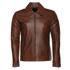 Kai Classic two tone brown leather jacket