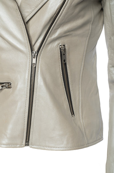 Women's Silver leather jacket