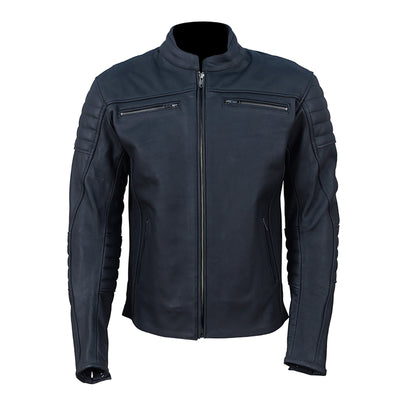 Alexander Matte leather Cafe Racer motorcycle jacket