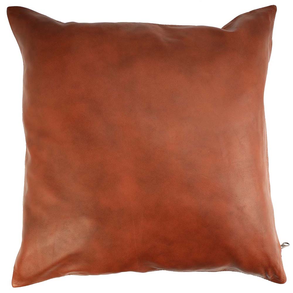 Tan Brown Leather pillow cover