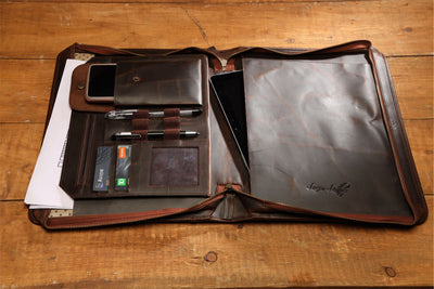 Leather iPad cover and portfolio