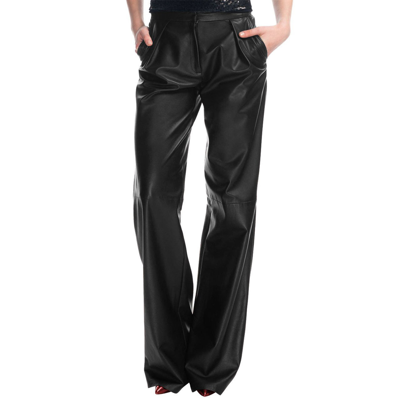 Unique or Custom Bell bottom leather pants