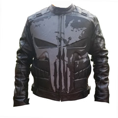 Punisher's motorcycle leather jacket