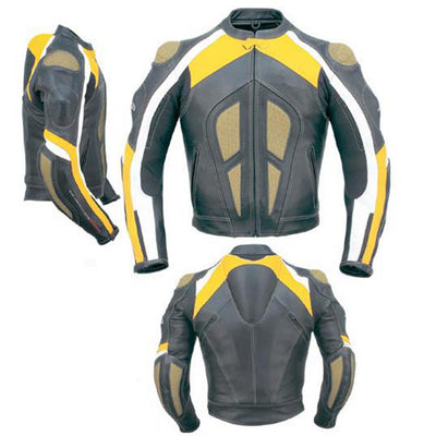 Armor Protection Yellow and grey motorcycle jacket