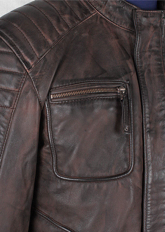 Stylish Fashionable Men's Benton Moto Leather Jacket 
