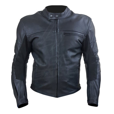 Real Racer Armored Leather Motorcycle Jacket