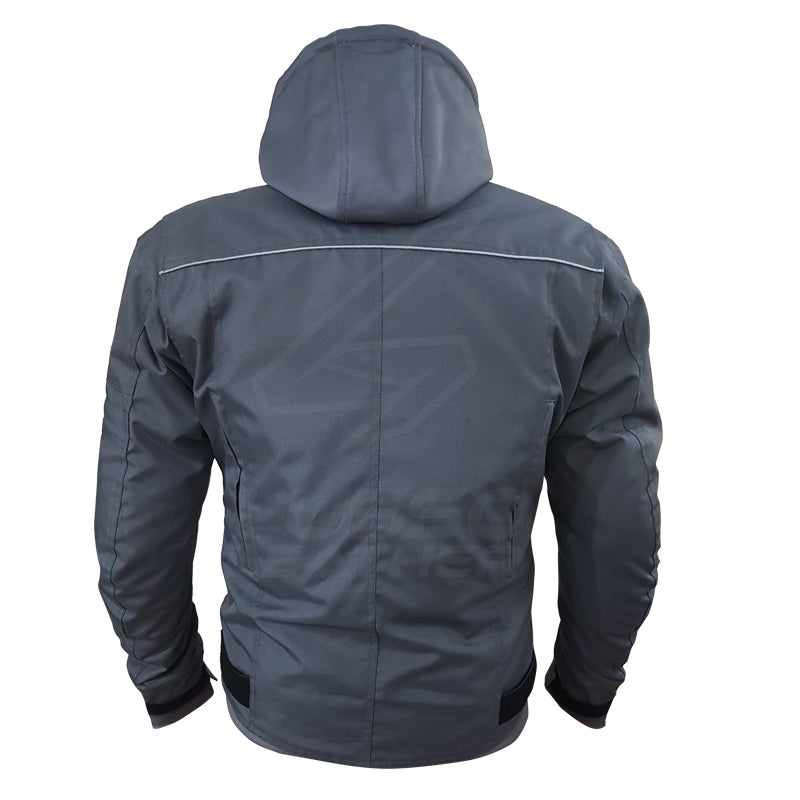 Textile Motorcycle Jacket with Armor Protectors with Air Ventilation and Hood