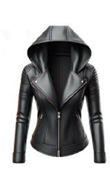 Womens Hooded Leather Jackets