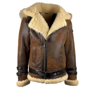 Men's Distressed Fur shearling jacket