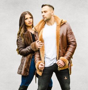 Shearling Leather Jacket - Men and Women