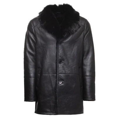 Men's Black Fur Shearling coats 