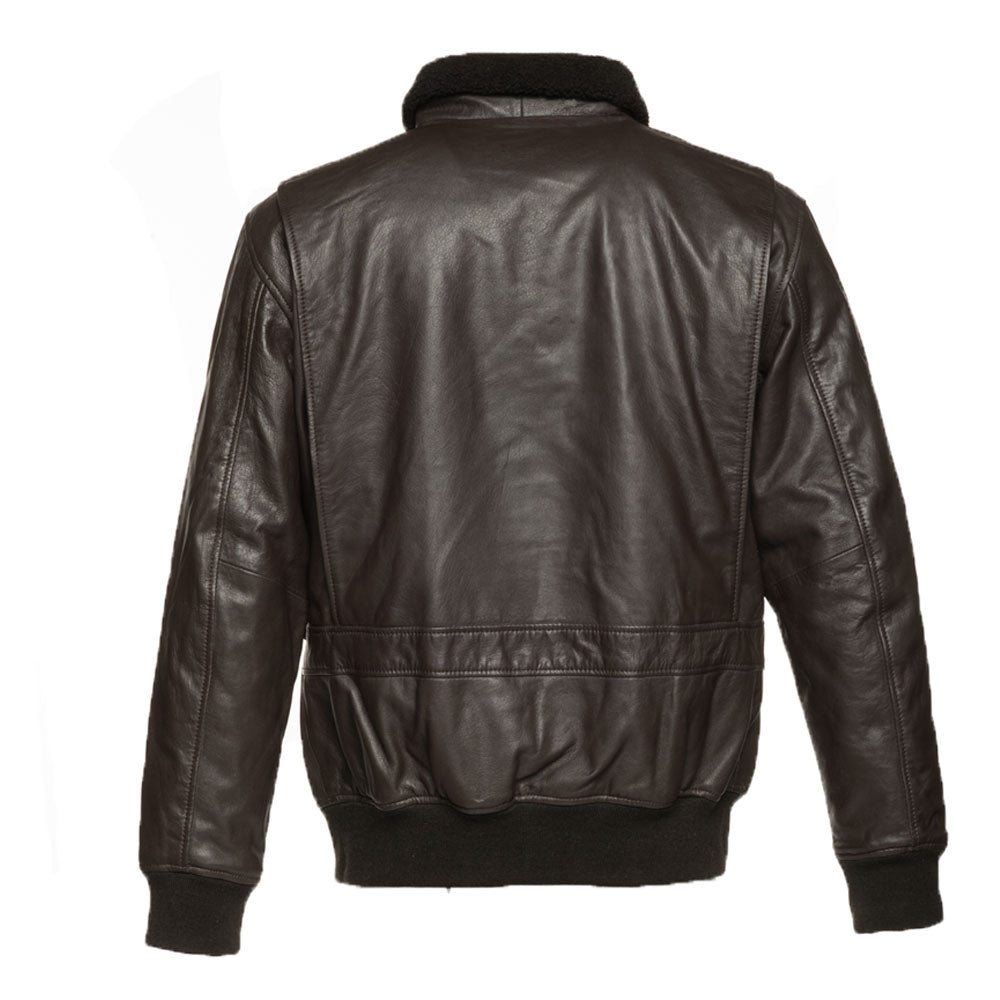Havana brown A2 Bomber leather jacket