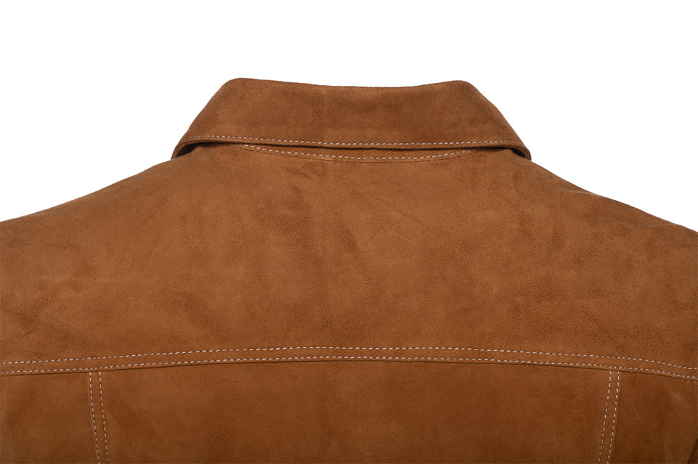 Tan Suede leather shirt