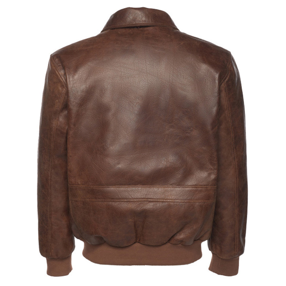 Laurent Vintage Brown A2 bomber Jacket – Lusso Leather
