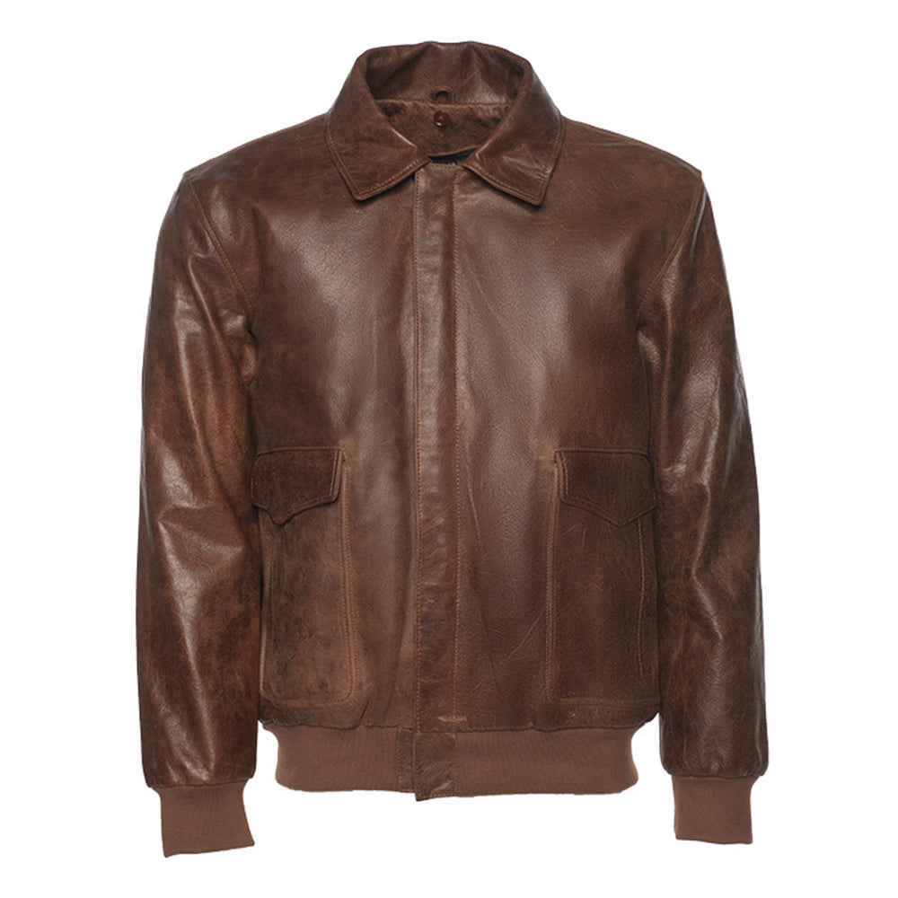 Laurent Vintage Brown A2 bomber Jacket – Lusso Leather