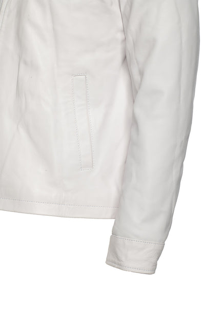 Pierre White leather jacket