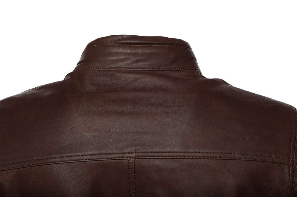 Declan Brown Café Racer leather jacket – Lusso Leather
