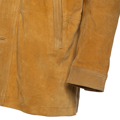 Lincoln Tan Suede Leather driving coat