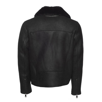 Carters Black Biker Shearling Jacket