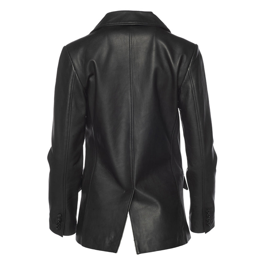 Celine Black leather blazer for women