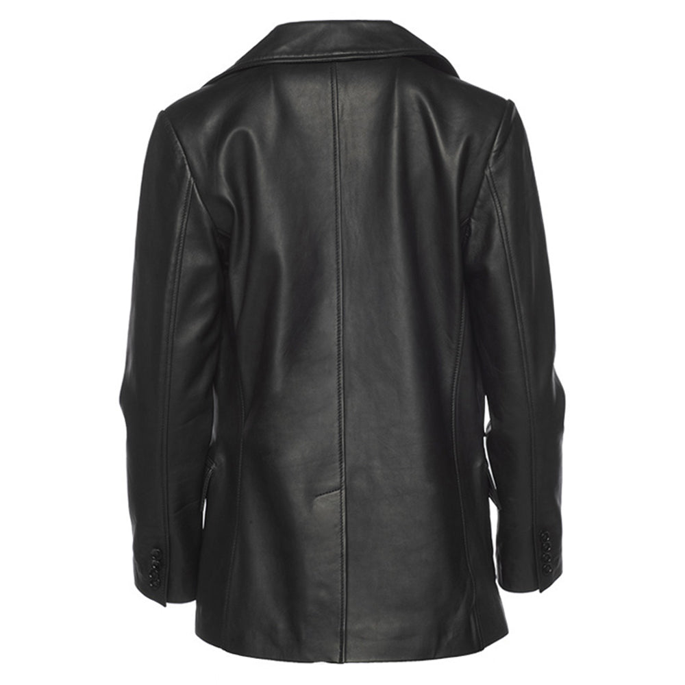 Celine Black leather blazer for women