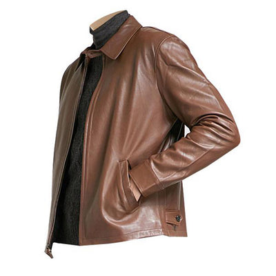 Pierre Brown Leather Jacket