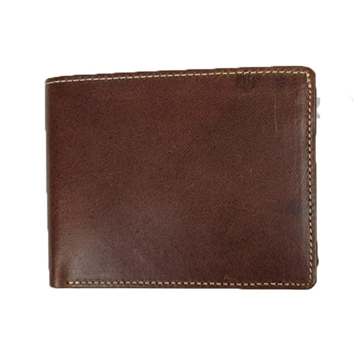 Brown Bi-fold Horsehide Leather wallet