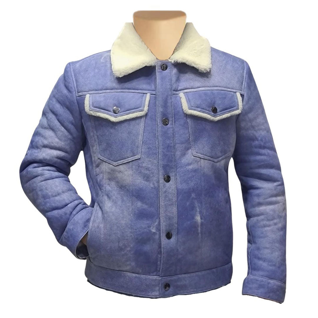 Chris' Denim style Shearling Trucker Style Jacket