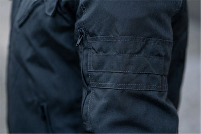 "Grey Utility" Air Ventilation and Hooded Breathable and Waterproof Textile Motorcycle Jacket with armor protectors