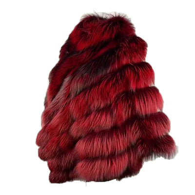 Women's Red Fox Fur Cape/ Poncho