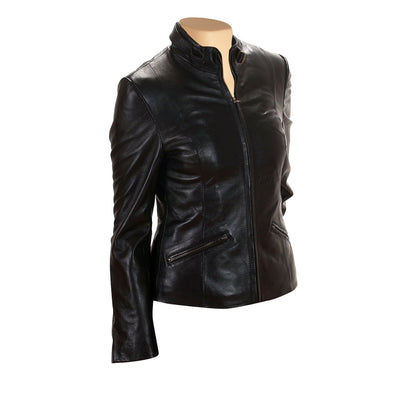 Stylish Women's Lidia Black Leather Jacket