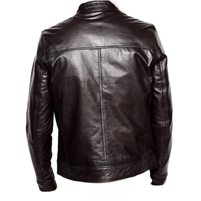 Plain black moto style jacket