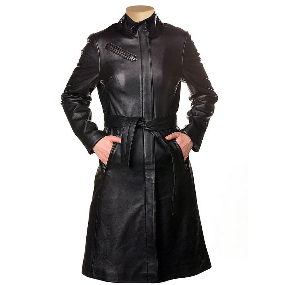 Soft and Warm Trench Belinda length Women Leather Coat