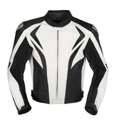 Armor Protection Motorcycle jacket in black and white