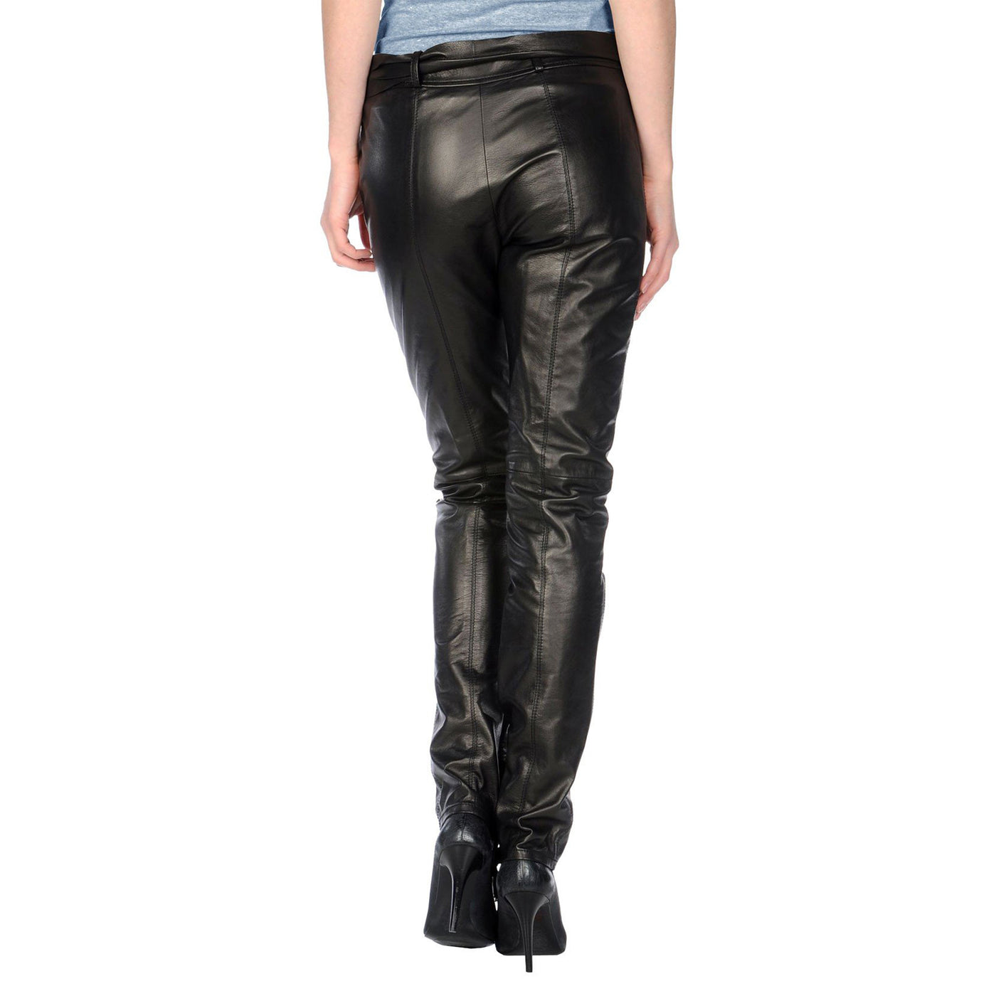 Leather pants with leather belt (style #8) - Lusso Leather - 2