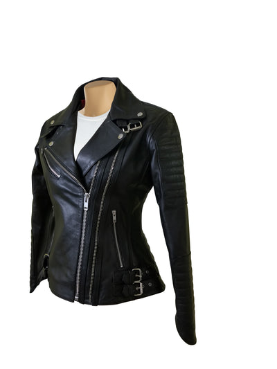 Comfortable and Soft Miyah's ribbed leather jacket