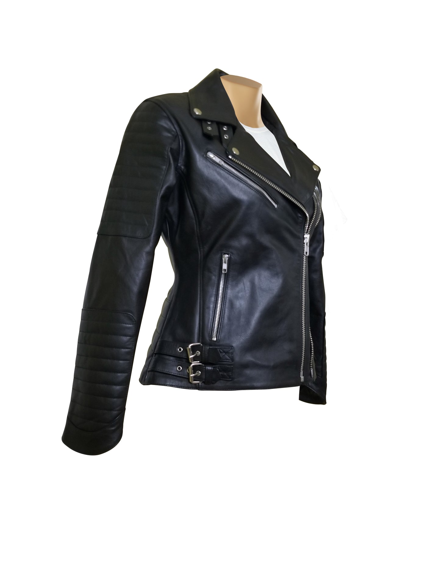 Comfortable and Soft Miyah's ribbed leather jacket