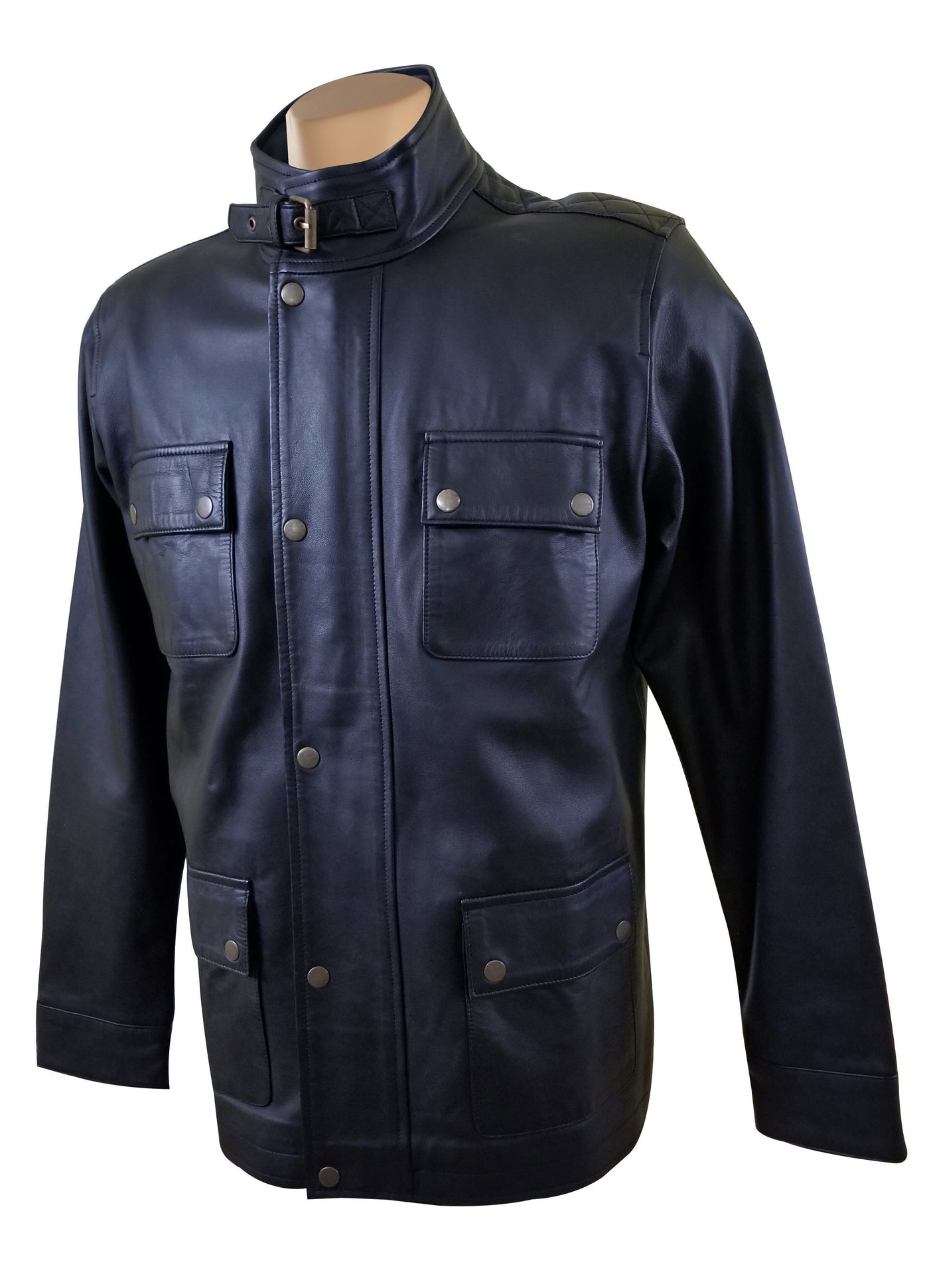 Lightweight Collar Belt Mosley's leather jacket