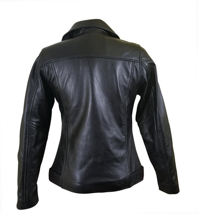 Emilie's black biker leather jacket- SALE