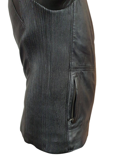 Cleve's Stretch Panel Leather Jacket