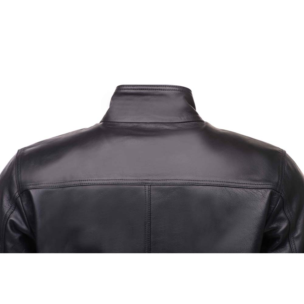 Messi Black Bomber style leather jacket