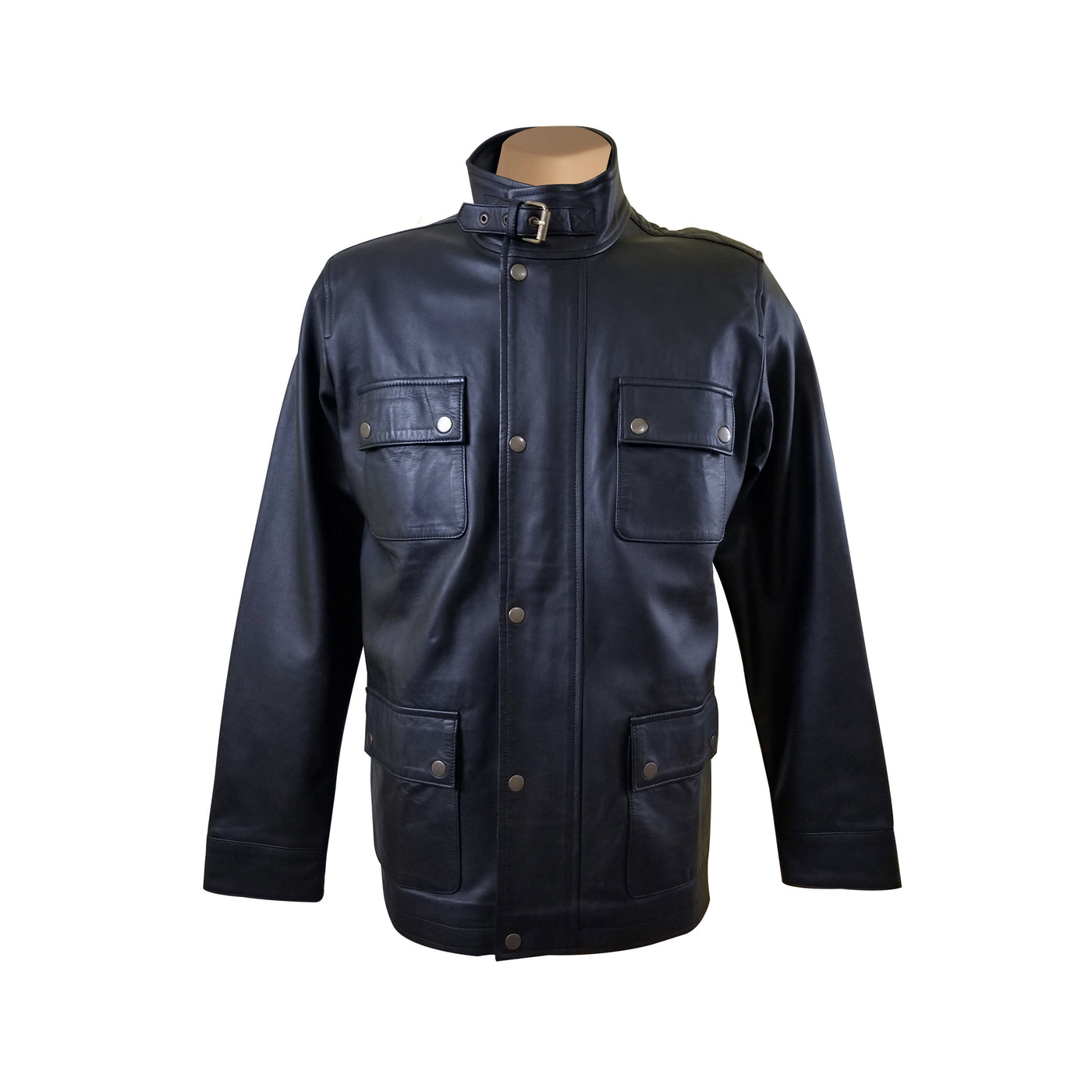 Lightweight Collar Belt Mosley's leather jacket