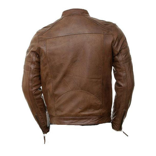 brown leather jacket men - Lusso Leather - 2