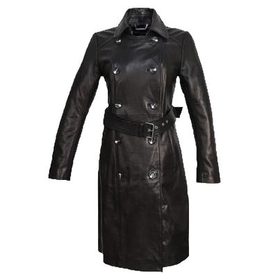 Evelyn double breasted overcoat with waist belt