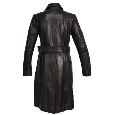 Evelyn double breasted overcoat with waist belt