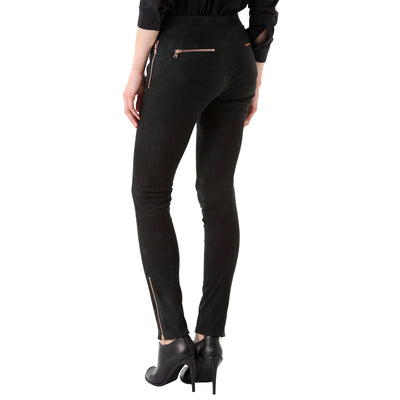 Black Suede leather pants