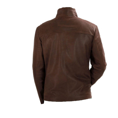 Brown Suede Leather jacket - Lusso Leather - 2