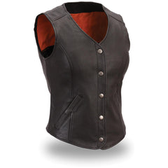 Business elegant leather vest