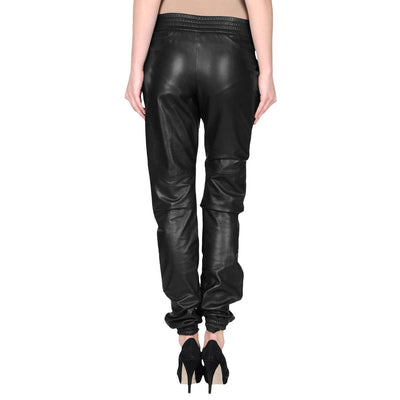 Leather pants with elastic waist (style #4) - Lusso Leather - 2